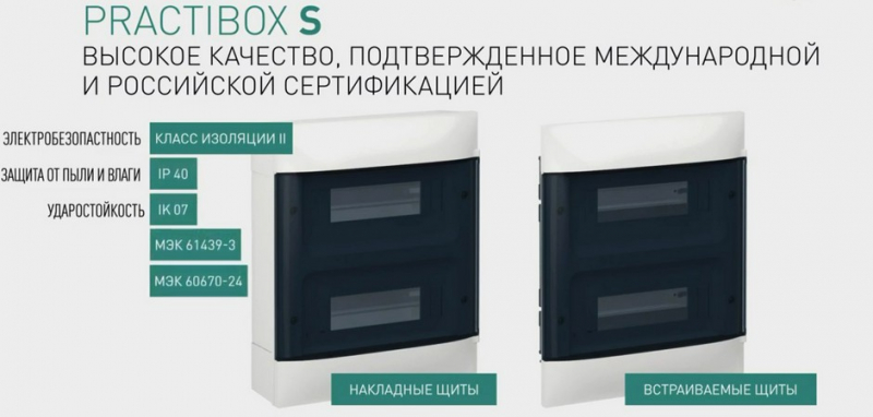 Группа Legrand представила новую серию пластиковых щитков Practibox S