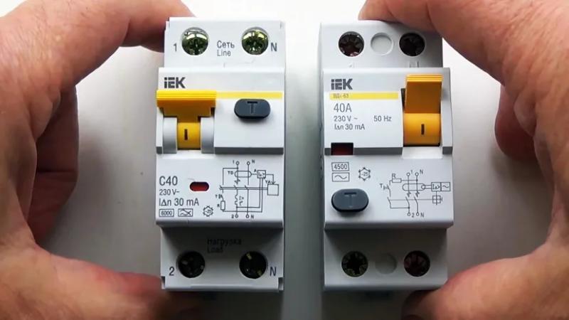 Технические особенности автоматов и как отличить УЗО от дифавтомата