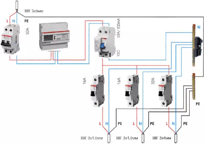 УЗО, схема подключения и установки – принцип работы, схемы для 1- и 3-фазной сети, правила монтажа