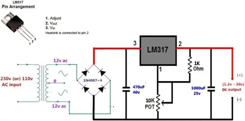 LM317: схема включения, виды, основные характеристики, аналоги