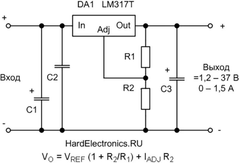 LM317: схема включения, виды, основные характеристики, аналоги